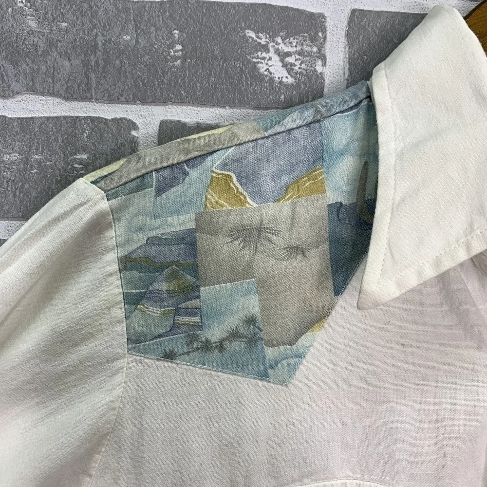 Levi's White Western Dessert Cactus Vintage Button Long Sleeve Shirt Size Medium - Picture 4 of 10